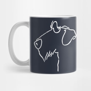 Airedale terrier silhouette outline white Mug